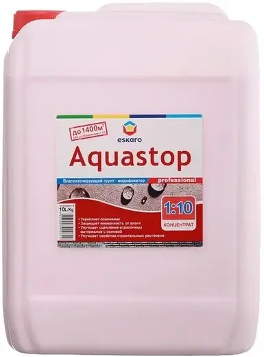 Eskaro Aquastop Professional влагоизолирующий грунт-модификатор (10 л)