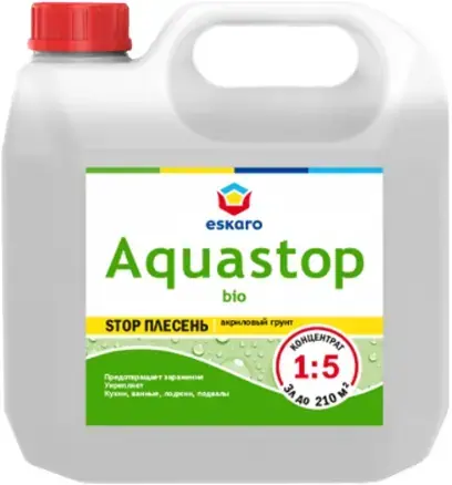 Eskaro Aquastop Bio Stop Плесень акриловый грунт (3 л)