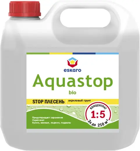 Eskaro Aquastop Bio Stop Плесень акриловый грунт (10 л)