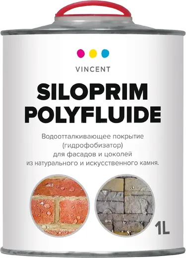 Vincent Siloprim Polyfluide гидрофобизатор для фасадов и цоколей из камня (1 л)