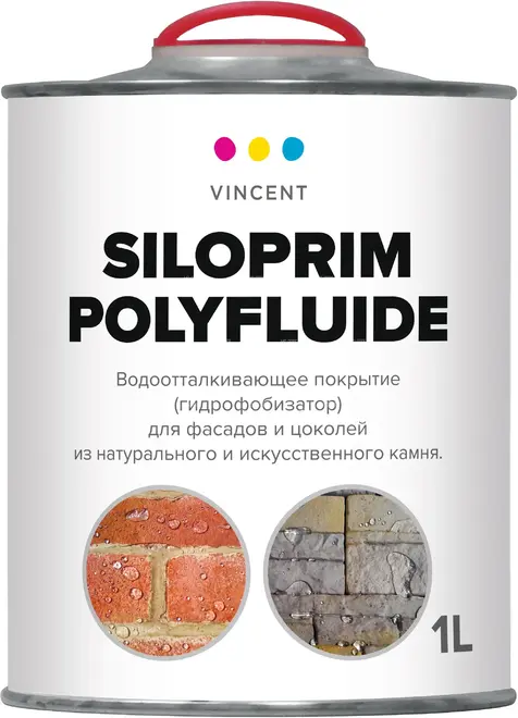 Vincent Siloprim Polyfluide гидрофобизатор для фасадов и цоколей из камня (1 л)