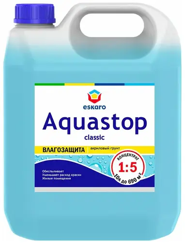 Eskaro Aquastop грунт-влагоизолятор глубокого проникновения (10 л)