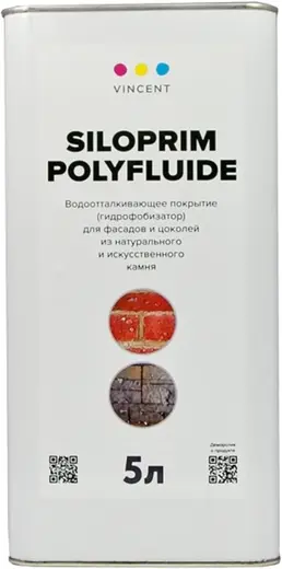 Vincent Siloprim Polyfluide гидрофобизатор для фасадов и цоколей из камня (5 л)