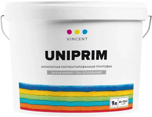 Vincent Uniprim акрилатная пигментированная грунтовка (9 л)