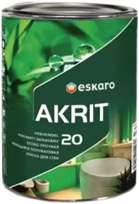 Eskaro Akrit 20 краска для стен (950 мл) белая
