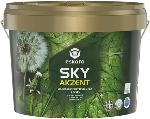 Eskaro Akzent Sky краска для потолков (9 л) белая
