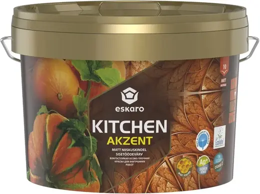 Eskaro Akzent Kitchen краска акриловая для внутренних работ (2.7 л) бесцветная