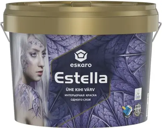 Eskaro Estella краска интерьерная одного слоя (2.7 л) белая