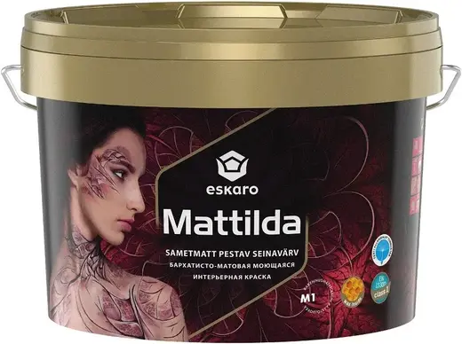 Eskaro Mattilda моющаяся интерьерная краска (9 л) бесцветная