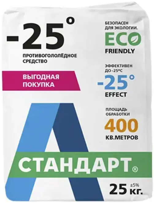 А-Стандарт противогололедное средство -25°С (25 кг)