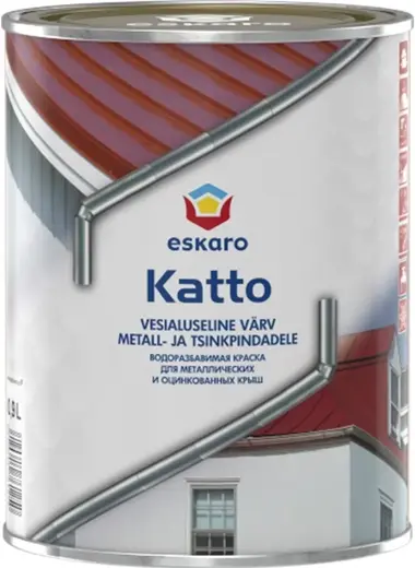 Eskaro Katto краска для оцинкованных и металлических поверхностей (900 мл) бесцветная