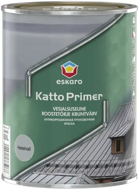 Eskaro Katto Primer антикоррозионная грунтовочная краска (900 мл) светло-серый