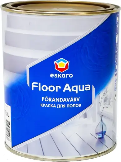 Eskaro Floor Aqua краска для полов (900 мл) белая