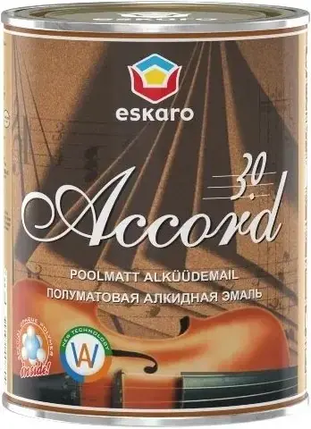 Eskaro Accord 30 эмаль универсальная алкидная (900 мл база TR)