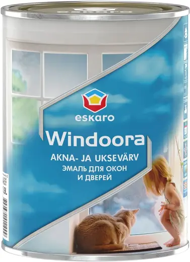 Eskaro Windoora Plus эмаль для окон и дверей (900 мл) белая