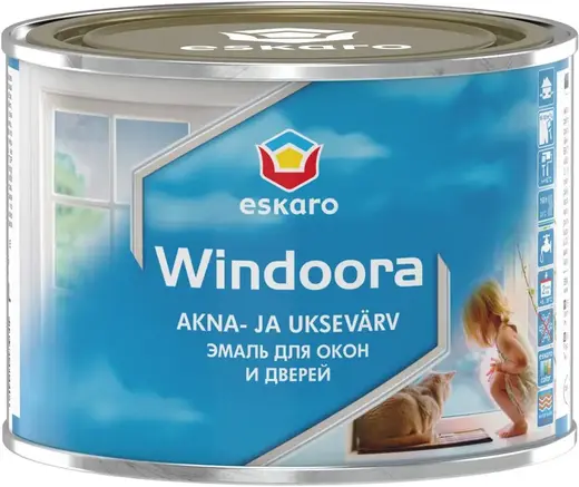 Eskaro Windoora Plus эмаль для окон и дверей (450 мл) белая