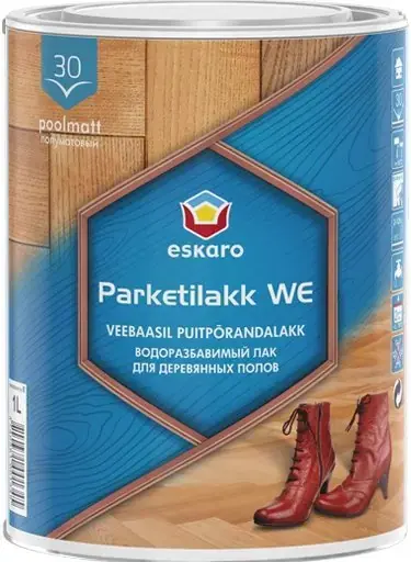 Eskaro Parketilakk WE водоразбавимый лак для деревянных полов (1 л)