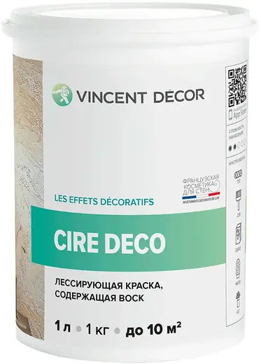 Vincent Decor Cire Deco лессирующая краска содержащая воск (1 л)