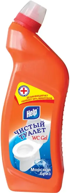 Help WC Gel Чистый Туалет Морской Бриз чистящее средство (750 мл)