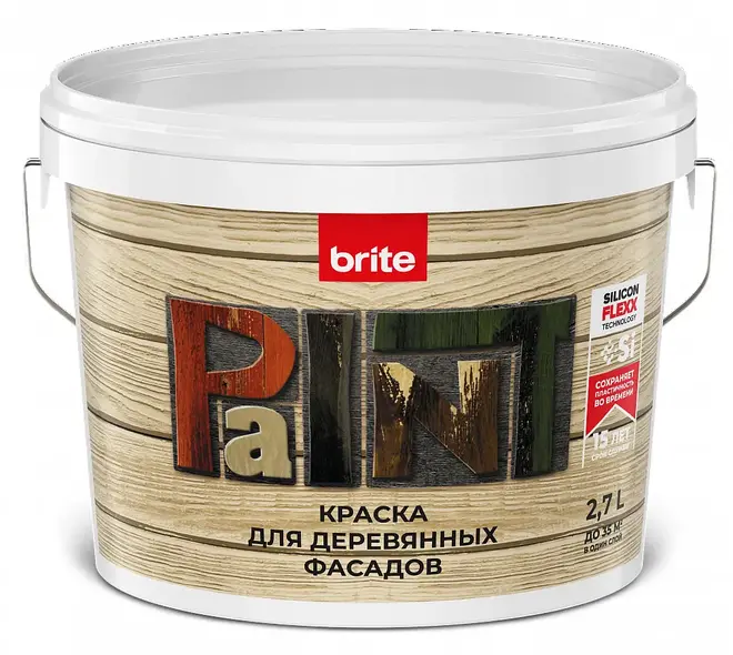 Brite Flexx краска для деревянных фасадов (2.7 л) белая