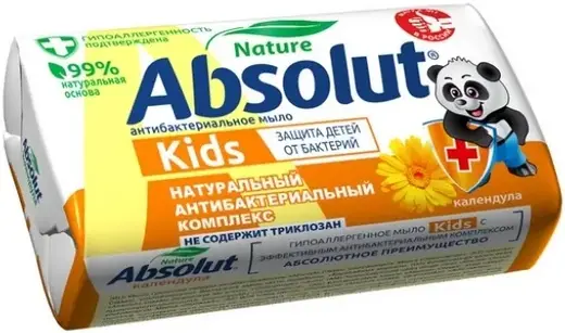 Абсолют Kids Календула мыло туалетное антибактериальное детское (90 г)