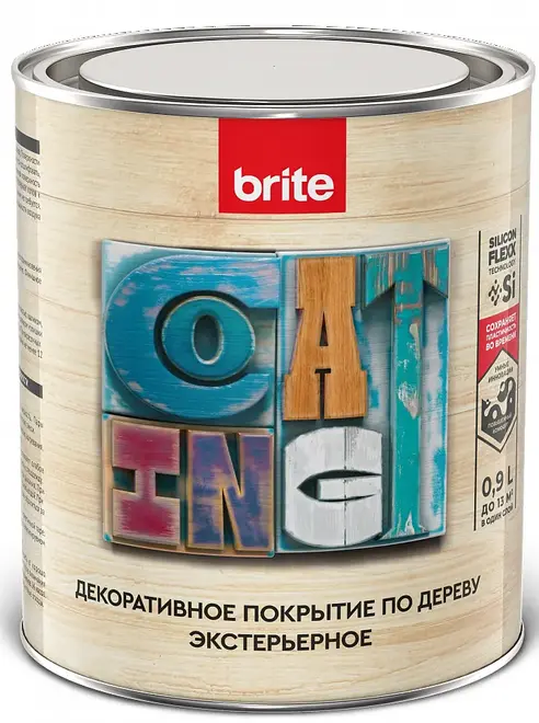 Brite Flexx декоративное покрытие по дереву экстерьерное (900 мл) бесцветное