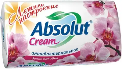 Абсолют Cream Дикая Орхидея крем-мыло туалетное антибактериальное (90 г)