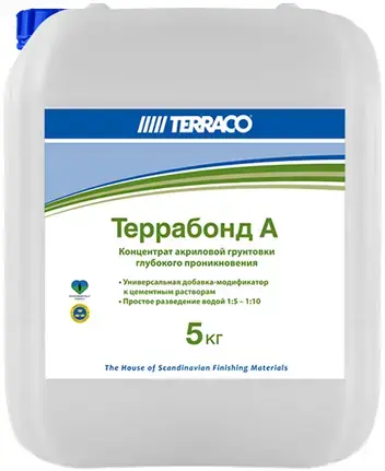 Terraco Террабонд A концентрат акриловой грунтовки глубокого проникновения (5 кг)