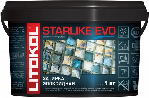 Литокол Starlike Evo затирка эпоксидная (1 кг) S.700 серая