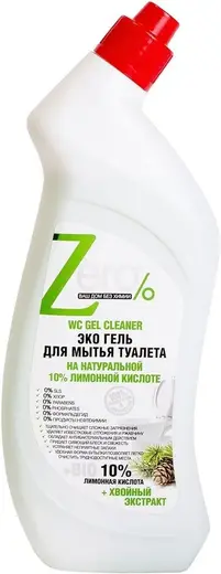 Zero Лимонная Кислота+Хвойный Экстракт эко гель для мытья туалета на лимонной кислоте (750 мл)