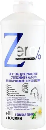 Zero Голубая Глина+Жасмин эко гель для очищения сантехники и кафеля на голубой глине (500 мл)