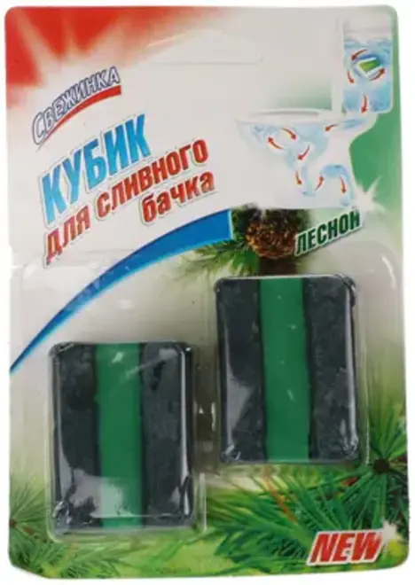 Свежинка Лесной кубик для сливного бачка с гелевой вставкой (2 кубика * 50 г)