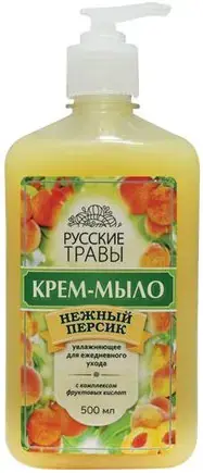 Русские Травы Нежный Персик крем-мыло увлажняющее (500 мл)