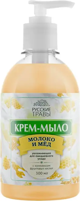 Русские Травы Молоко и Мед крем-мыло увлажняющее (300 мл)