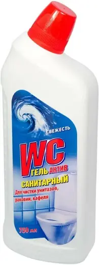 Modus WC Гель-Актив Свежесть санитарный для чистки унитазов, раковин, кафеля (750 мл)