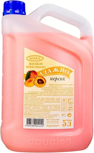 Адажио Персик крем-мыло жидкое (5 л)