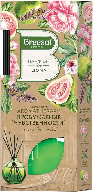 Breesal Aromatherapy Пробуждение Чувственности Пачули Пион Гуава ароматизатор декоративный (70 мл)