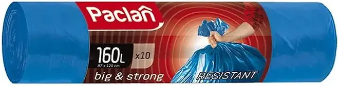 Paclan Big & Strong пакеты для мусора особопрочные (10 пакетов) 160 л
