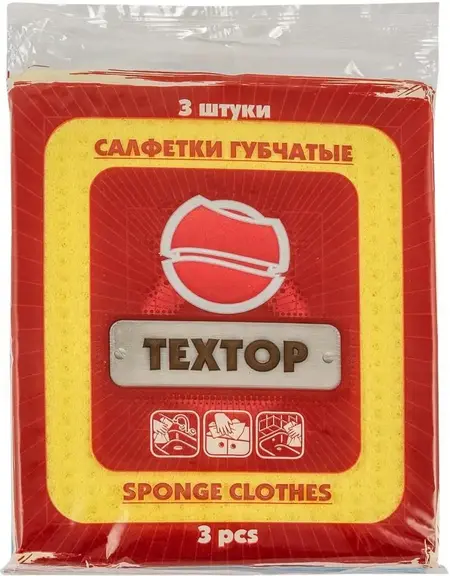 Textop салфетки губчатые (3 салфетки)