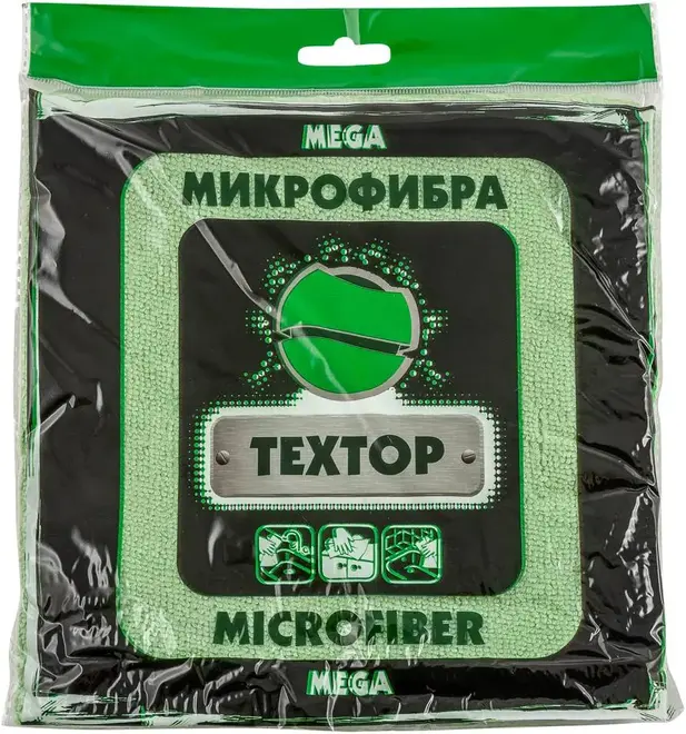 Textop салфетка из микрофибры (1 салфетка 350*350 мм) зеленый