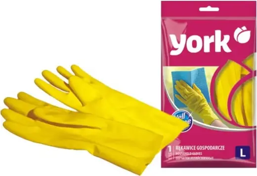 York перчатки резиновые хозяйственные (L)