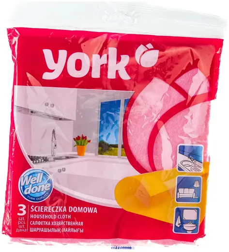 York Домашние салфетки для уборки (3 салфетки)