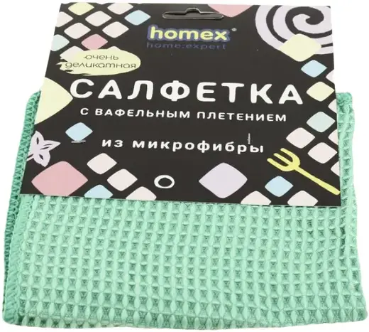 Homex Очень Деликатная салфетка с вафельным плетением из микрофибры (1 салфетка)