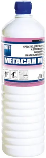 Мега Мегасан М средство для очистки и дезинфекции сантехники (1 л)
