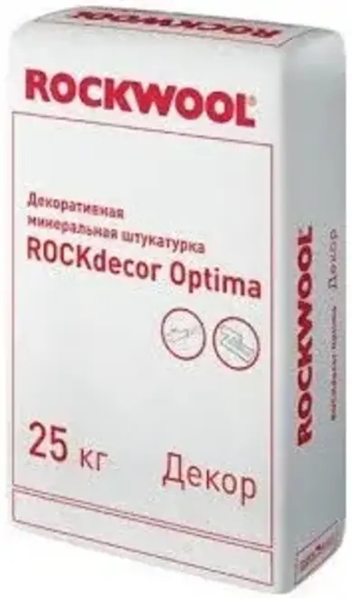 Rockwool Rockdecor Optima декоративная минеральная штукатурка (25 кг 1.5 мм) камешковая фактура (шуба)