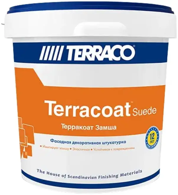 Terraco Terracoat Suede штукатурка фасадная декоративная на акриловой основе (15 кг) белая
