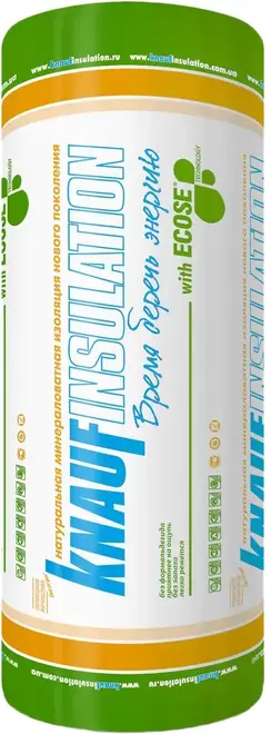 Кнауф ТеплоKnauf для Кровли безопасный минераловатный утеплитель (рулон 1.22*5.5 м/150 мм)