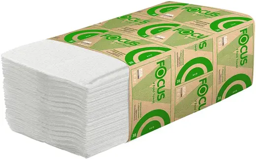 Focus Eco полотенца бумажные листовые V-сложения (15 пачек * 250 листов)
