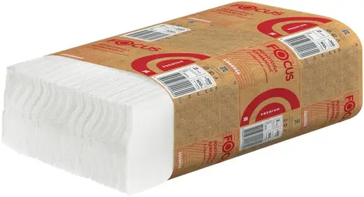 Focus Premium полотенца бумажные листовые Z-сложения (20 пачек * 200 листов)
