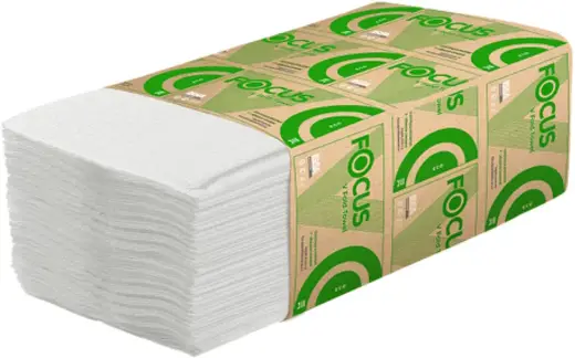 Focus Eco полотенца бумажные листовые V-сложения (15 пачек * 200 листов)